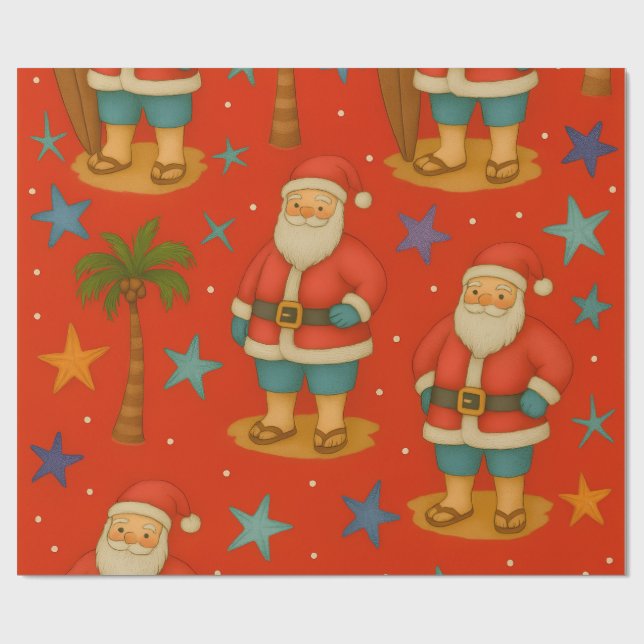 Papel De Presente Natal costeiro dos papais noeis (Aberto)