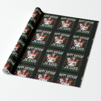 Papel De Presente Natal Cristão FELIZ ANIVERSÁRIO Mães da Família JE