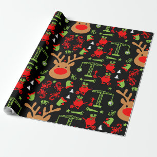 Papel De Presente Natal da construção de edifícios