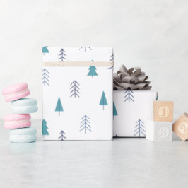 Papel De Presente Natal da floresta russa tradicional de inverno