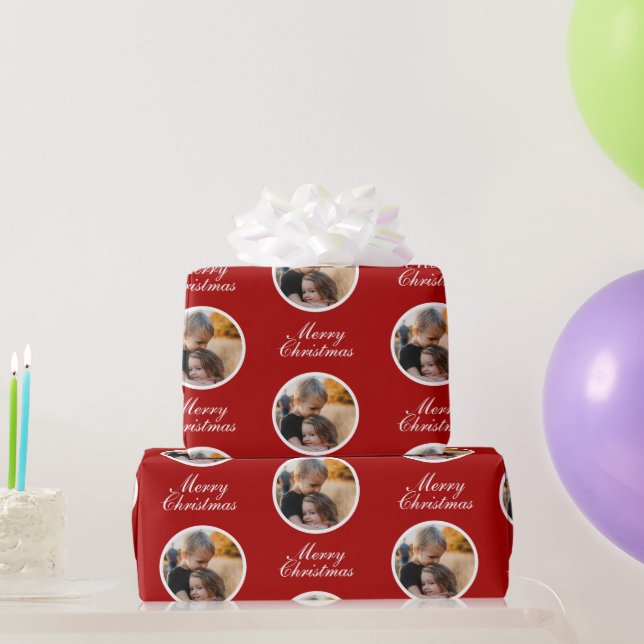 Papel De Presente Natal da Foto Moderna (Presentes para festas)