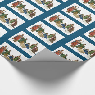 Papel De Presente Natal da Natividade Afro-Americana