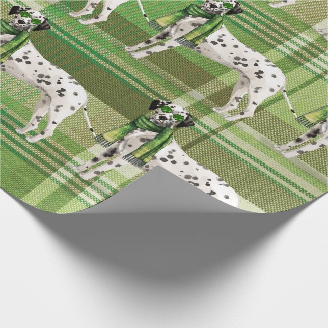 Papel De Presente Natal da Xadrez Dalmaciana (Ponta)