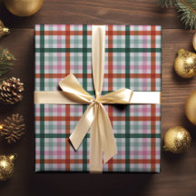 Natal da Xadrez Moderna Rosa Verde Vermelho