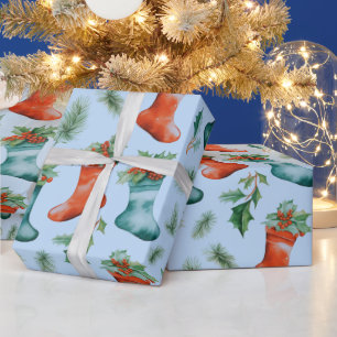 Papel De Presente Natal das existências de inverno Berries Natal