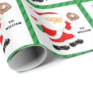 Papel De Presente Natal de beisebol