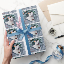 Papel De Presente Natal de Cão Eskimo Americano