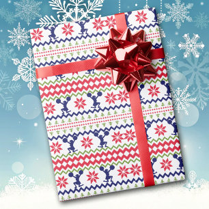 Papel De Presente Natal de Chefe de Torcida Estilo Nórdico