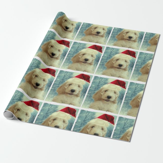 Papel De Presente Natal de Cockapoo (Desenrolado)