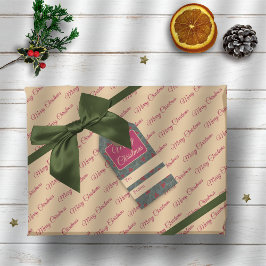 Papel De Presente Natal de Frutas de Azevinho