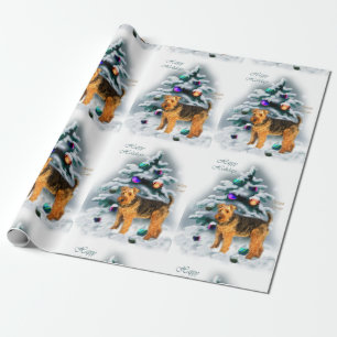 Papel De Presente Natal de galês Terrier