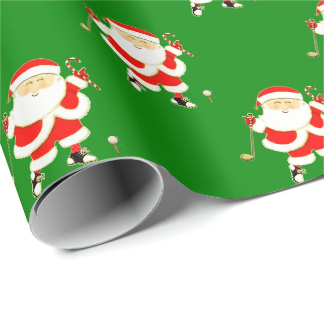 Papel De Presente Natal de Golfe (Ponta do rolo)