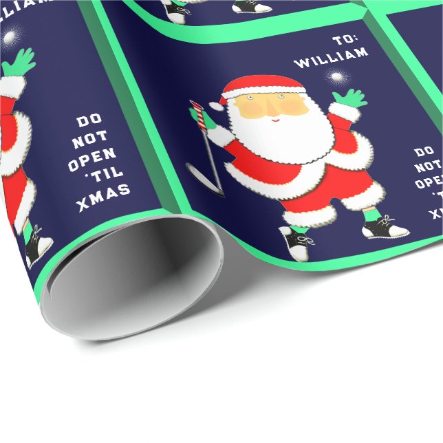 Papel De Presente Natal de Golfe (Ponta do rolo)