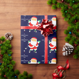 Papel De Presente Natal de Golfe Divertido
