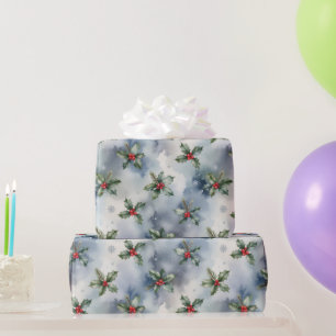 Papel De Presente Natal de Inverno da Holly