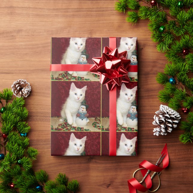 Papel De Presente Natal de Maine Coon de Bianca - Natal de Gato (Presente de Natal)
