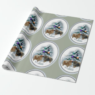 Papel De Presente Natal de Pomeranian