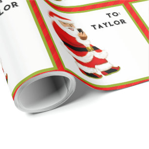 Papel De Presente Natal divertido de selfie do Papai Noel