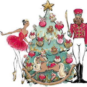 Papel De Presente Natal do Balé Nutcracker Americano