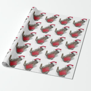 Papel De Presente Natal do Bandido Guaxinim Santa