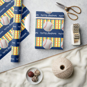 Papel De Presente Natal do Baseball