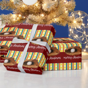 Papel De Presente Natal do Baseball