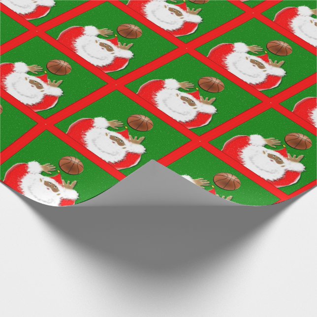 Papel De Presente Natal do Basquetebol (Ponta)