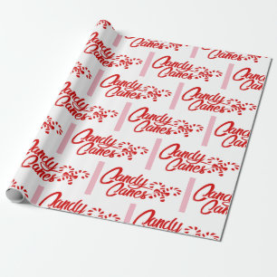 Papel De Presente Natal do bastão de doces