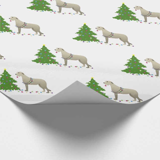 Papel De Presente Natal do Cachorro de Wolfhound Irlandês (Ponta)
