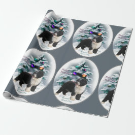 Papel De Presente Natal do Cão de Água Espanhol