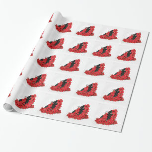 Papel De Presente Natal do coelho preto