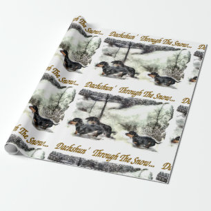 Papel De Presente Natal do Dachshund