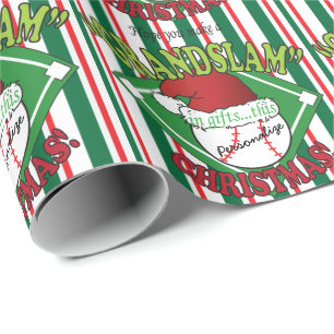 Papel De Presente *Natal do DuPE Grand Slam Baseball   DIY Name