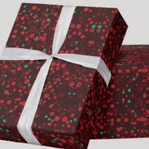 Natal do Elegante Red Burgundy Circles