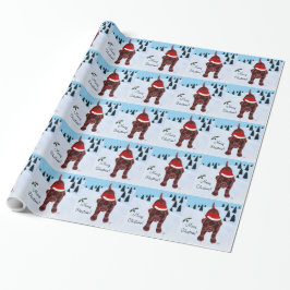 Papel De Presente Natal do filhote de cachorro de Labrador do