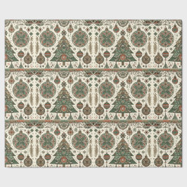 Papel De Presente Natal do Folheto Vermelho e Verde