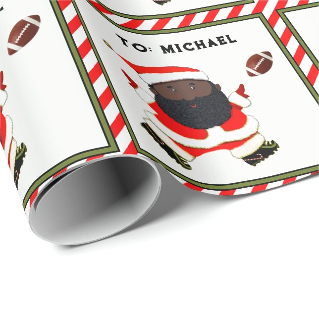 Papel De Presente Natal do Futebol (Ponta do rolo)