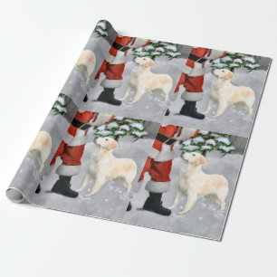 Papel De Presente Natal do golden retriever