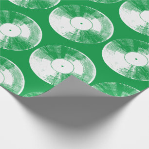 Papel De Presente Natal do Green Vinyl Record