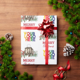 Papel De Presente Natal do Logotipo Empresarial Russo