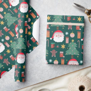 Papel De Presente Natal do Noel Colorido do Biscoito Xmas