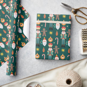Papel De Presente Natal do Noel Colorido do Biscoito Xmas