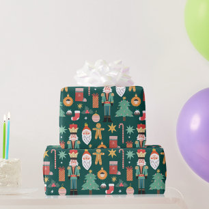 Papel De Presente Natal do Noel Colorido do Biscoito Xmas