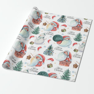 Papel De Presente Natal do Noel com Diversão em Água