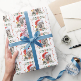 Papel De Presente Natal do padrão do cão german shepherd