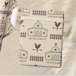 Papel De Presente Natal do País da fazenda