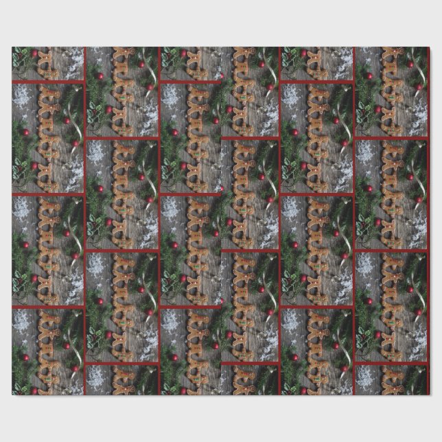 Papel De Presente Natal do pão-de-espécie (Barra)