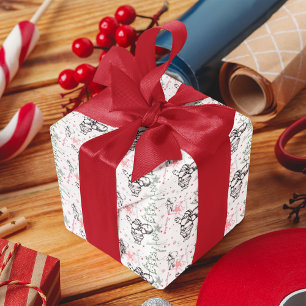 Papel De Presente Natal do Papai Noel Desenhado à Mão