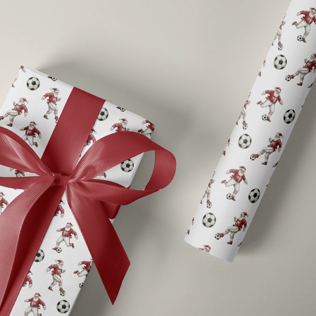 Papel De Presente Natal do Papai Noel Futebol (Criador carregado)