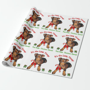 Papel De Presente Natal do Pinscher diminuto